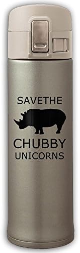 Save The Chubby Unicorns Funny Rhino Fashion 304 Stainless Steel Vacuum Cup Easy Open With Press