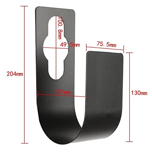 CUZMAK Best Sturdy Garden Spigot Hose Hook Holder, Durable Metal Wall Mount Expandable Watering Hose Hanger Hook, Pipe Holder Tidy Hook Reel Tap for 100ft heavy Garden Irrigation Hose - Black - Thumbnail 3