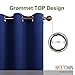 NICETOWN Blackout Curtains and Drapes for Living Room - Extra Long Room Darkening Thermal Insulated Solid Window Blackout Draperies (Navy Blue, 1 Pair, 52 x 95-Inch)