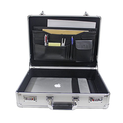 Bory Aluminum Hard Case Briefcase Silver Toolbox Professional Carrying