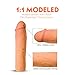 'Topco Sales Tommy Gunn Be Him Cyberskin Penis Extension, Cock sleeve, Size and pleasure Enlager&Enhancer, Proven body-safe Stretchy Material, Ultra-soft, Water-based Lube Applicative for Men & Couple