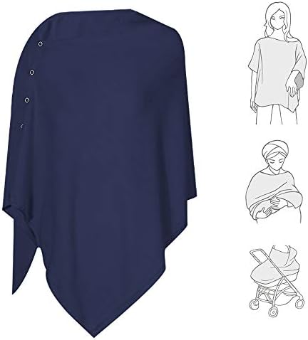 Nursing Breastfeeding Cover Scarf - Baby Car Seat Canopy, Nursing Pads Multi-Use Infinity Shawl