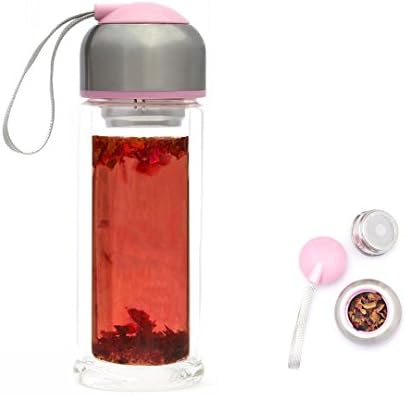 Portable Glass Infuser Mug And Hibiscus Tea Set
