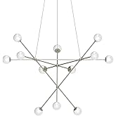 Proton Alpha LED Pendant - Satin Nickel - White Crushed Glass