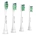 Sierra Clean Standard Replacement Toothbrush Heads for Philips Sonicare, 4 pack, fits Sonicare 2 Series Plaque Control, 3 Series Gum Health, DiamondClean, FlexCare Series, EasyClean and HealthyWhite