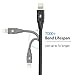 Aimus Phone Charger Cable, 3 Pack 4FT+4FT+6FT Cotton Braided Data Cable Line with LED Light USB Charger Cable Gaming Charging Cable Cord Compatible with iPhone X/8/7/6/6s/5/, iPad and iPod- Black