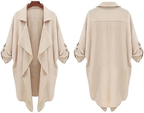 NOMENI Women Celebrity Casual Cardigan Outwear Jacket Coat Windbreaker (M)