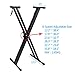 Kuyal Heavy-Duty, Double-X Adjustable Piano Keyboard Stand and Classic Piano Bench (Dual X)