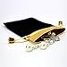 Ladovin 25Pcs Soft Velvet Pouches with Drawstrings for Jewelry Wedding Candy Gift Bags, 4.7