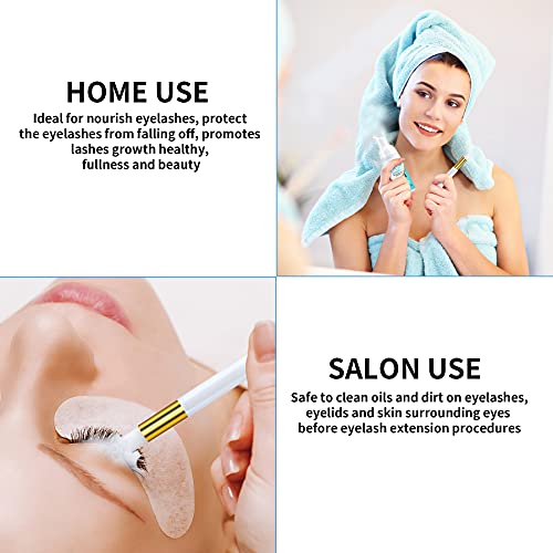 Eyelash Extension Cleanser Lash Shampoo, Lash Cleanser for Extensions with Brush & Wand, Eyelash Shampoo Remove Eyelid Makeup Mascara, Paraben & Sulfate Free Eyelash Cleanser Safe for Salon & Home Use