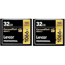 Lexar Professional 1066x 32GB CompactFlash card LCF32GCRBNA10662 - 2 Pack
