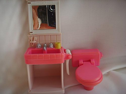 Fisher Price Loving Family Dollhouse Bathroom Furniture Replacement Sink &amp; Toilet