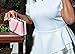 Women Cute Transparent Clear See Through Box Clutch Acrylic Evening Handbag Cross-Body Purse Bag (Pink)