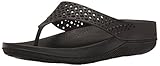 FitFlop Women's Ringer Welljelly Flip Flop, All Black, 9 M US