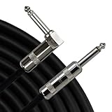 StageMASTER SEGL-10 10-Feet Instrument 1/4-Inch Straight Connector to Right Angle 1/4-Inch Connector Low Noise Shielded Cable
