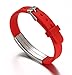JF.JEWELRY Type 1 Diabetes Bracelet, Medical Alert Bracelets for Women, Pre-engraved Medical ID Bracelets, Waterproof Silicone Medical Bracelet - Red