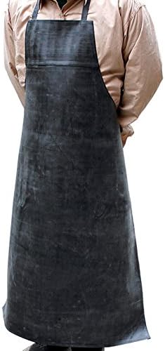 ZHIHUI Men's Heavy Duty Rubber Apron Thicken Waterproof Anti-Oil Industrial Protective Working Apron