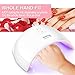 Nail Dryer UV Nail Lamp Fast Drying Gel Nail light LED Nail Lamp Shellac UV Light Gel Nail Polish Dryer Curing Lamp Shellac Light Lamp 24W with 2 Timer Setting Auto Infrared Sensor (White nail dryer)