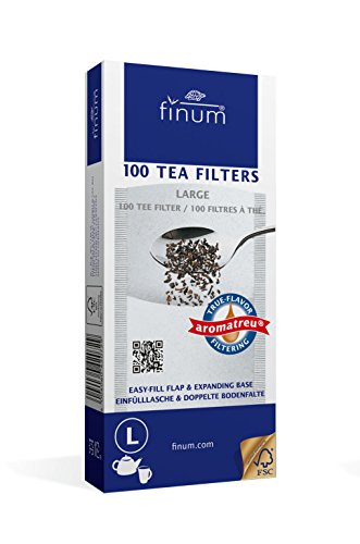 Finum 100 Tea Filters, Large, White