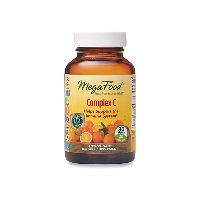 MegaFood, Complex C, Supports a Healthy Immune System, Antioxidant Vitamin C Supplement, Gluten Free, Vegan