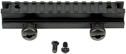 Picatinny Scope Riser Mount - Low, Medium or High Profile - Aluminum - Black (Medium Profile 19mm)