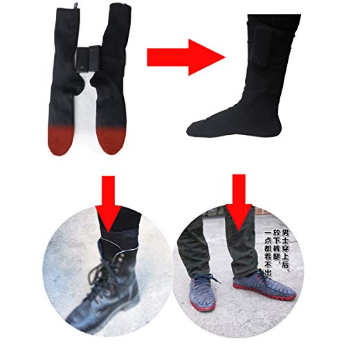 SunshineFace Elektrische verwarmde sokken, oplaadbare winter warme katoenen thermische sokken, uniseks voetwarmer… - Image 6