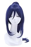 ROLECOS Womens Matsuura kanan Anime Cosplay Wigs Long Ponytails Hair Wig Blue