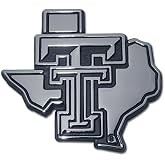 Texas Tech Texas Shaped Auto Emblem (Metal)