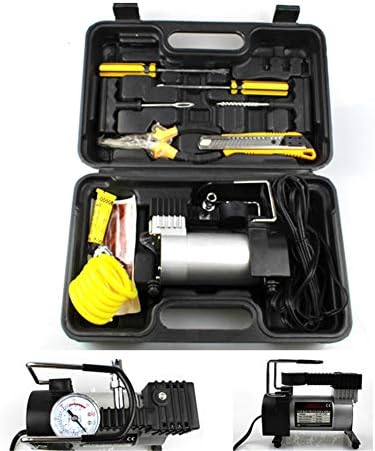 Yxmxxm Car Tyre Pump,Portable Air Compressor,Digital Tyre Inflator - 12V Portable Compressor With Deluxe Carry Case [Energy Class A]