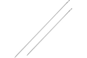 2pcs Professional Upholstery Needle, 10"+12" Long Hand Sewing Needles for Stitching and Crafting Projects Large Needles Hair 