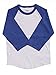 Hat and Beyond Kids Raglan T Shirts 3/4 Baseball Sleeves Baby (XXS (2-3 yrs 3T), White/Royal Blue)