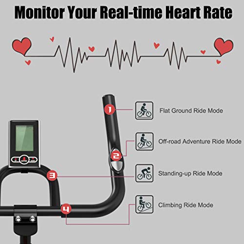 Goplus Resistance Exercise Bike, NoiseFree Belt Drive