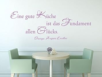 Klebeheld® Wandtattoo Eine Gute Küche. (Farbe Hellorange/Größe 120x44cm