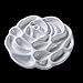 MEEDEN Porcelain Paint Palette, Ceramic Watercolor Pallet Mixing Tray, Rose Shaped Design