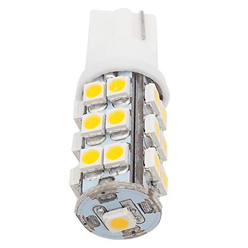 GRV T10 Wedge 921 194 25-3528 SMD LED Bulb lamp Super Bright Warm White DC 12V Pack of 10