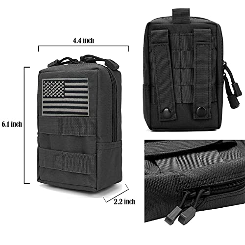 Genleas 2 Pack Tactical Molle Pouch Compact EDC MultiPurpose Compact