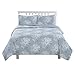 Home Fashion Designs 3-Piece Coastal Beach Theme Quilt Set with Shams. Soft All-Season Luxury Microfiber Reversible Bedspread and Coverlet. Fenwick Collection Brand. (Full/Queen, Pearl Blue)