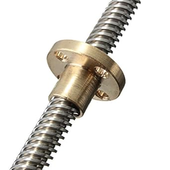 Amazon Com 400mm T8 Lead Screw 8mm Thread 2mm Pitch Lead Screw With Copper Nut 3d Printer Z Axis Industrial Scientific