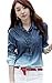 Zeagoo Women's Gradual Single-Breasted Long Sleeve Shirt Blouse
