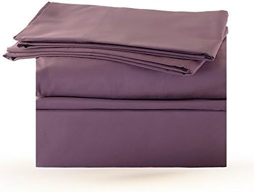 StarZebra Premium 500 TC 4 Piece Deep Pocket Bed Sheet Set 100 % Egyptian Cotton Bed Linen(Queen, Dark Purple)