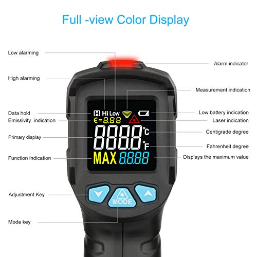 4 Thermometer+Temperature+MESTEK+Non+Contact+Adjustable