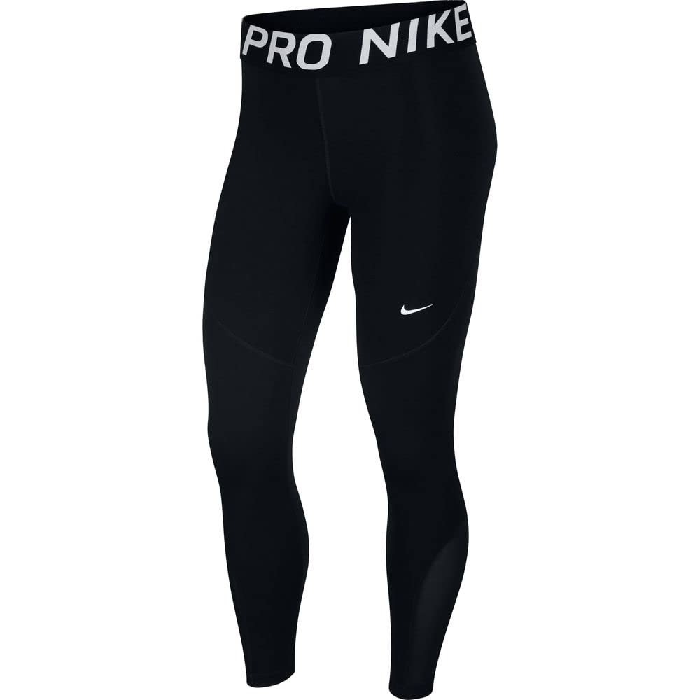 Nike Women W NP CROP 7/8 Pants - Black/White, 2X-Large
