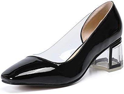 black pumps with clear sides