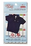 Mabel's Labels - Write Away - NO IRON Clothing Labels - Washer & Dryer Safe - Boys, 48 Labels