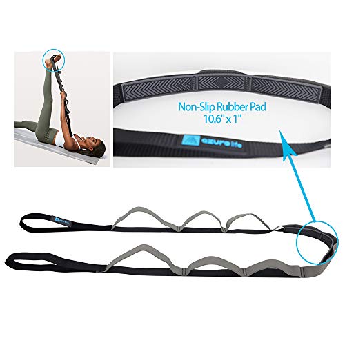 A AZURELIFE Stretch Strap with 11 Loops, Half Elastic Stretching Strap Band Stretch Tool for