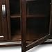 Leick Home SINCE 1916 Riley Holliday Corner TV Stand with Storage, 46-Inch, Chocolate