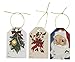 Sustainable Greetings 120 Pack Vintage Christmas Gift Tags for Holiday Presents, Customizable Gift Tags with String Attached for Parties, Stocking Name Labels, 6 Designs, 2.2 x 3.5 In