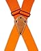 Dickies Industrial Strength Suspenders - Men's Wide Adjustable Thick Strap Clips for Work Heavy Duty Pants , neon orange, One sizee
