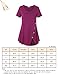 Vivilli Women Tunic Tops, Short Sleeve Crew Neck Curved Hem Split Side A Line Loose Blouse T Shirts Blue X-Large