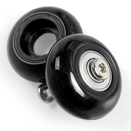 Airkoul Black Luggage Suitcase/Inline Outdoor Skate Replacement Wheels with ABEC 608zz Bearings (70X23mm) - Thumbnail 6